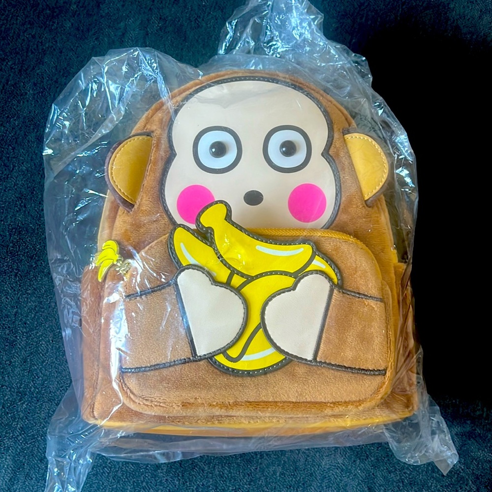 NWT Loungefly Sanrio Monkichi Cosplay Mini Backpack.